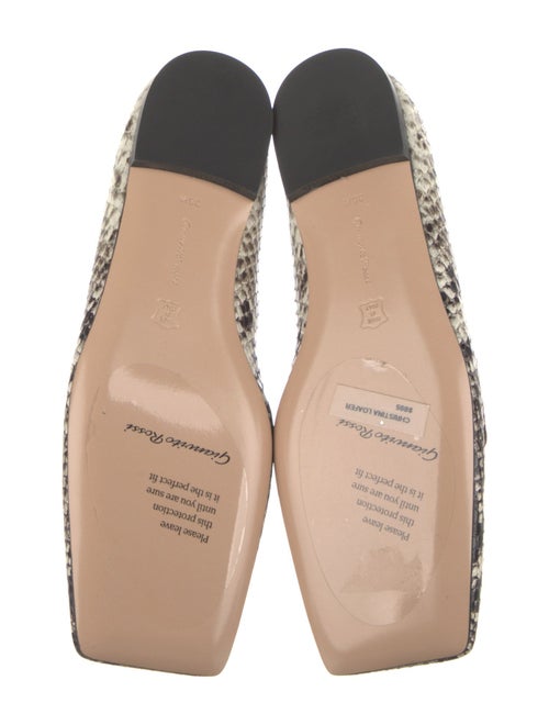 Gianvito Rossi Embossed Leather Animal Print Loafers