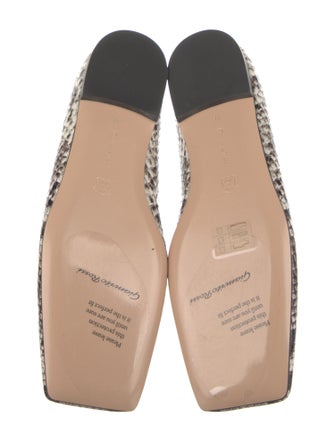 Gianvito Rossi Embossed Leather Animal Print Loafers