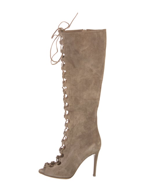 Gianvito Rossi Suede Lace-Up Boots