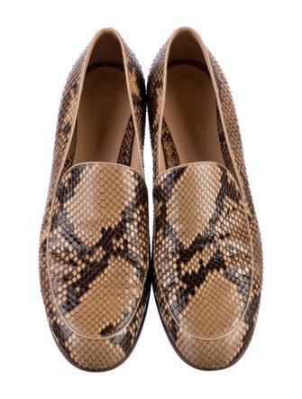 Gianvito Rossi Snakeskin Animal Print Loafers
