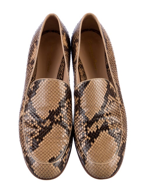 Gianvito Rossi Snakeskin Animal Print Loafers
