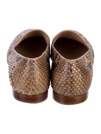 Gianvito Rossi Snakeskin Animal Print Loafers