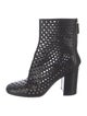 Gianvito Rossi Leather Lasercut Accents Boots
