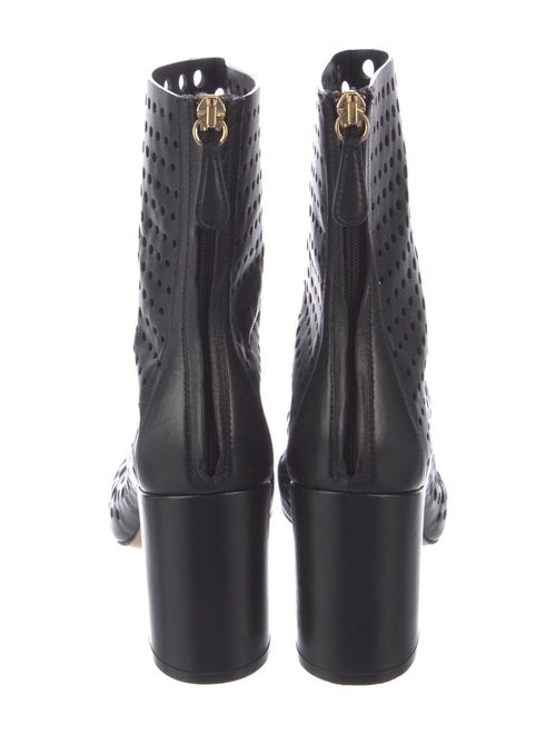 Gianvito Rossi Leather Lasercut Accents Boots