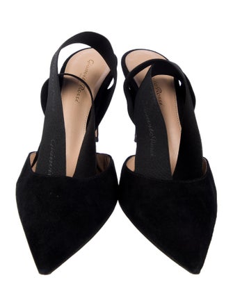 Gianvito Rossi Suede Slingback Pumps