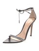 Gianvito Rossi Leather Crystal Embellishments Sandals
