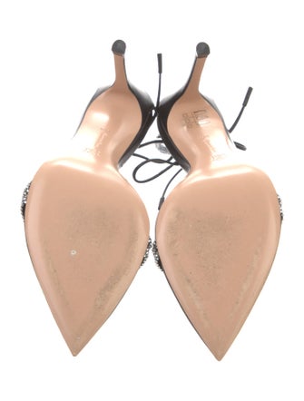 Gianvito Rossi Leather Crystal Embellishments Sandals