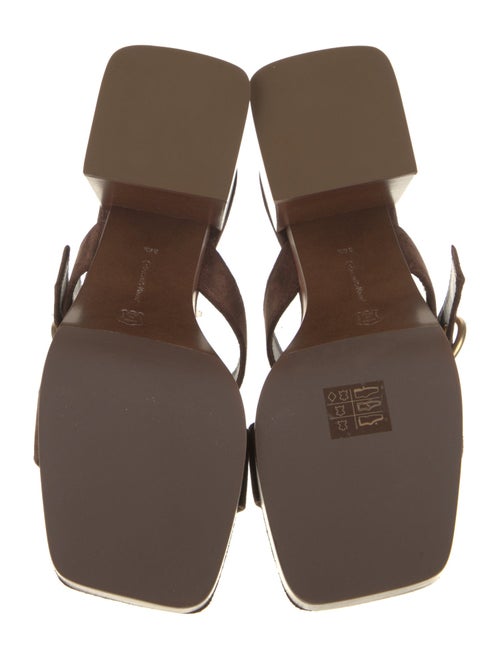 Gianvito Rossi Suede Leather Trim Embellishment Sandals