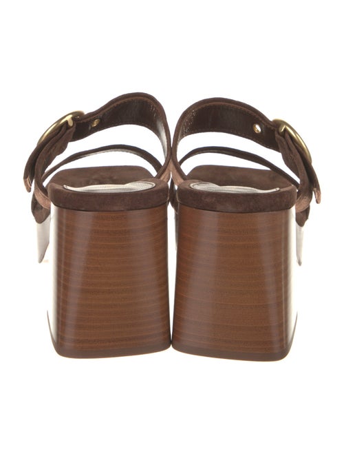 Gianvito Rossi Suede Leather Trim Embellishment Slides