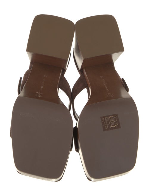 Gianvito Rossi Suede Leather Trim Embellishment Slides