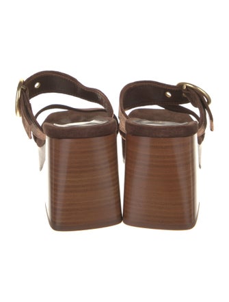 Gianvito Rossi Suede Leather Trim Embellishment Sandals