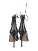 Gianvito Rossi Patent Leather Cutout Accent Lace-Up Boots