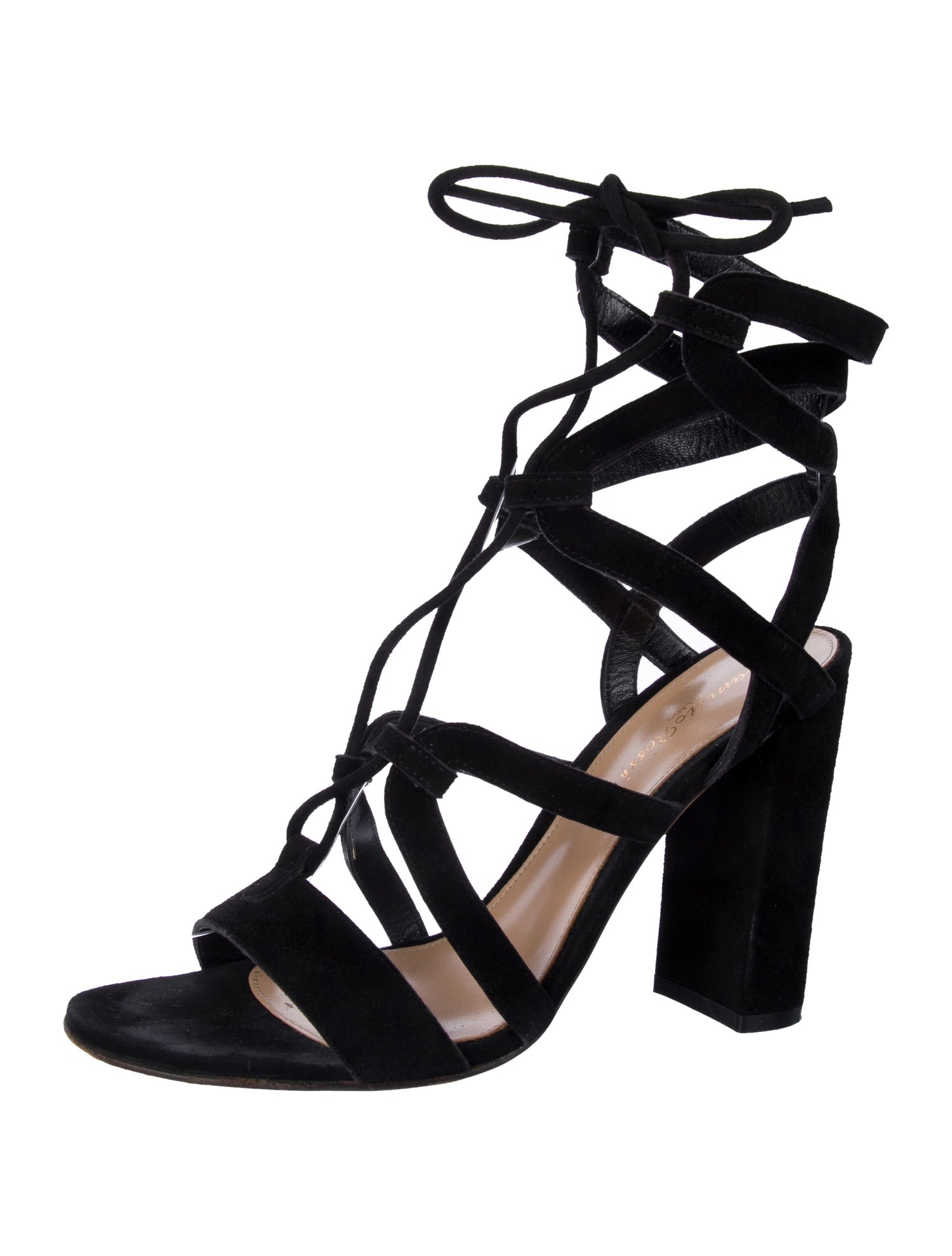 Gianvito Rossi Suede Gladiator Sandals