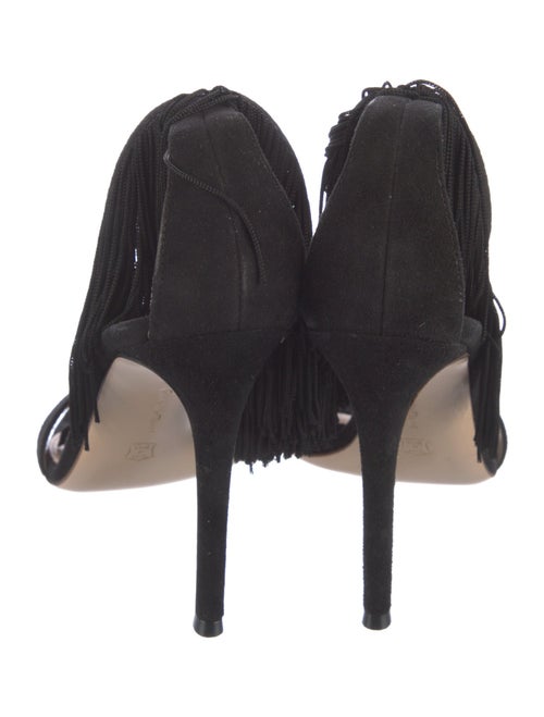 Gianvito Rossi Suede Tassel Accents Sandals