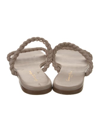 Gianvito Rossi Leather Braided Accents Slides