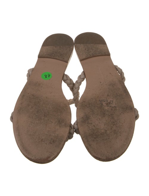 Gianvito Rossi Leather Braided Accents Slides