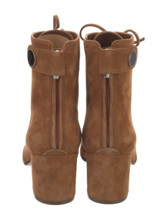 Gianvito Rossi Suede Lace-Up Boots