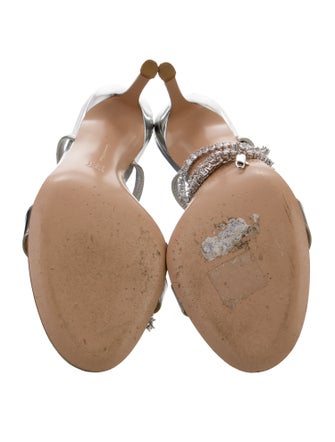 Gianvito Rossi Leather Crystal Embellishments Sandals