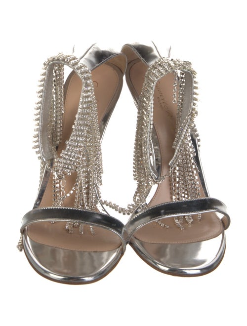 Gianvito Rossi Leather Crystal Embellishments Sandals
