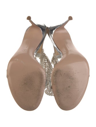 Gianvito Rossi Leather Crystal Embellishments Sandals