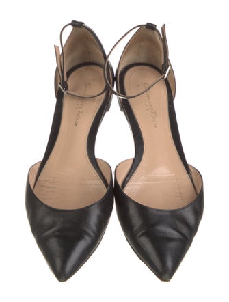 Gianvito Rossi Leather D'Orsay Flats