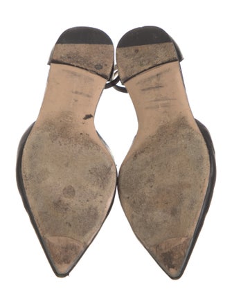 Gianvito Rossi Leather D'Orsay Flats