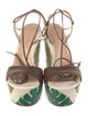 Gianvito Rossi Canvas Printed Sandals