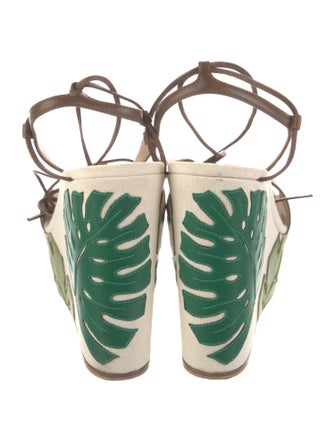 Gianvito Rossi Canvas Printed Sandals