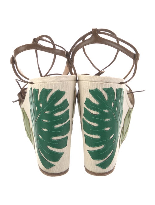 Gianvito Rossi Canvas Printed Sandals