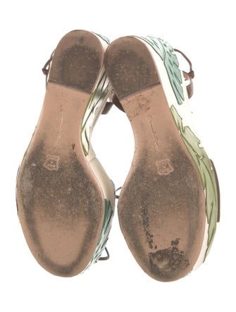 Gianvito Rossi Canvas Printed Sandals