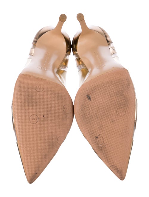 Gianvito Rossi Leather Colorblock Pattern Pumps