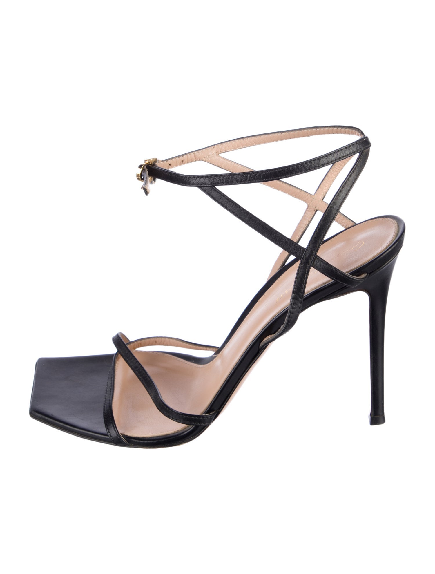 Gianvito Rossi Leather T-Strap Sandals