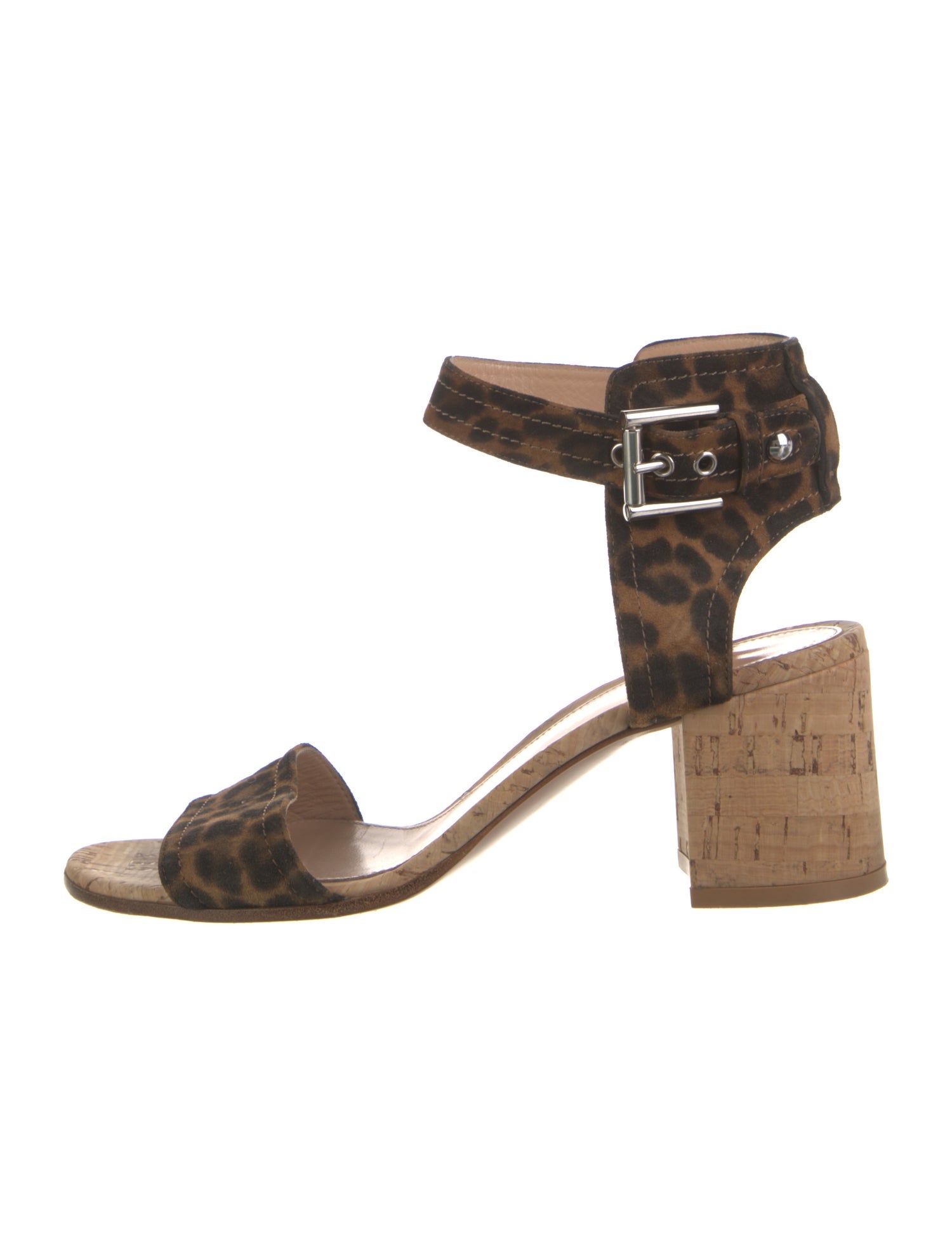 Gianvito Rossi Suede Animal Print Sandals