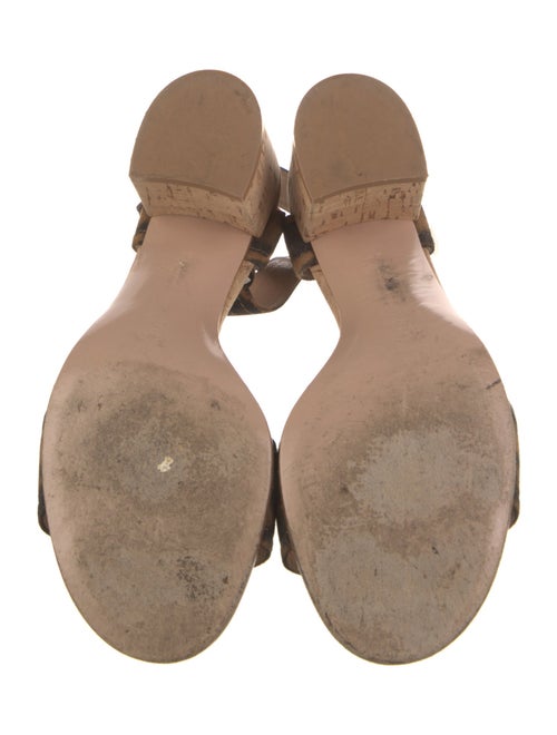 Gianvito Rossi Suede Animal Print Sandals