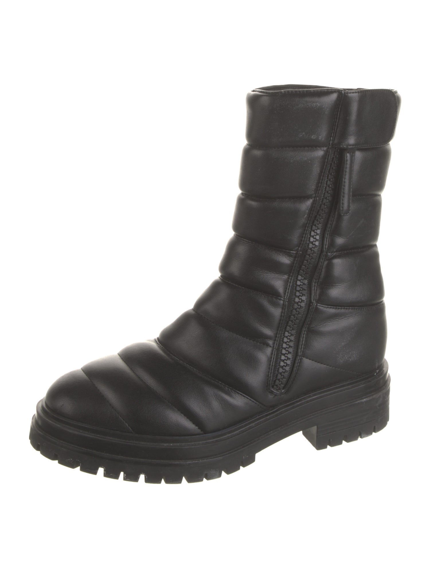 Gianvito Rossi Leather Patterned Combat Boots