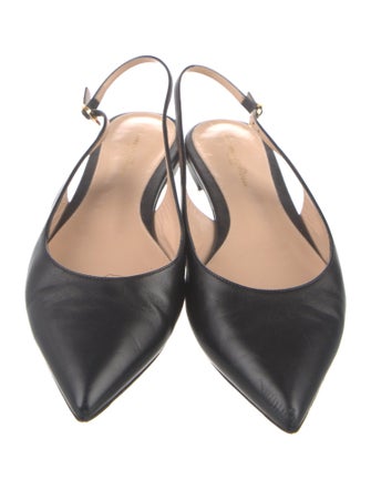 Gianvito Rossi Leather Slingback Flats