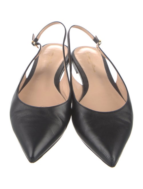 Gianvito Rossi Leather Slingback Flats