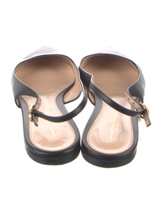 Gianvito Rossi Leather Slingback Flats