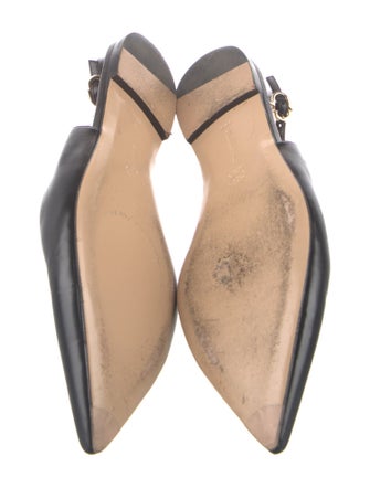 Gianvito Rossi Leather Slingback Flats