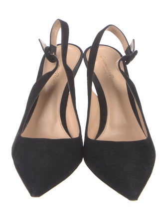 Gianvito Rossi Suede Slingback Pumps