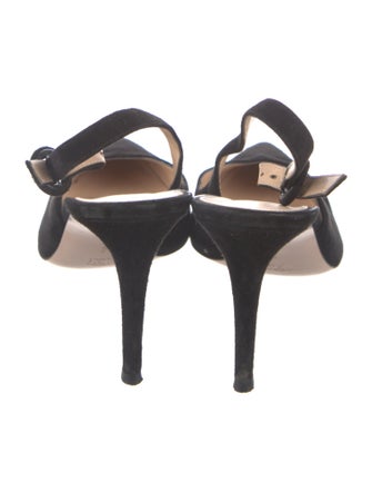 Gianvito Rossi Suede Slingback Pumps