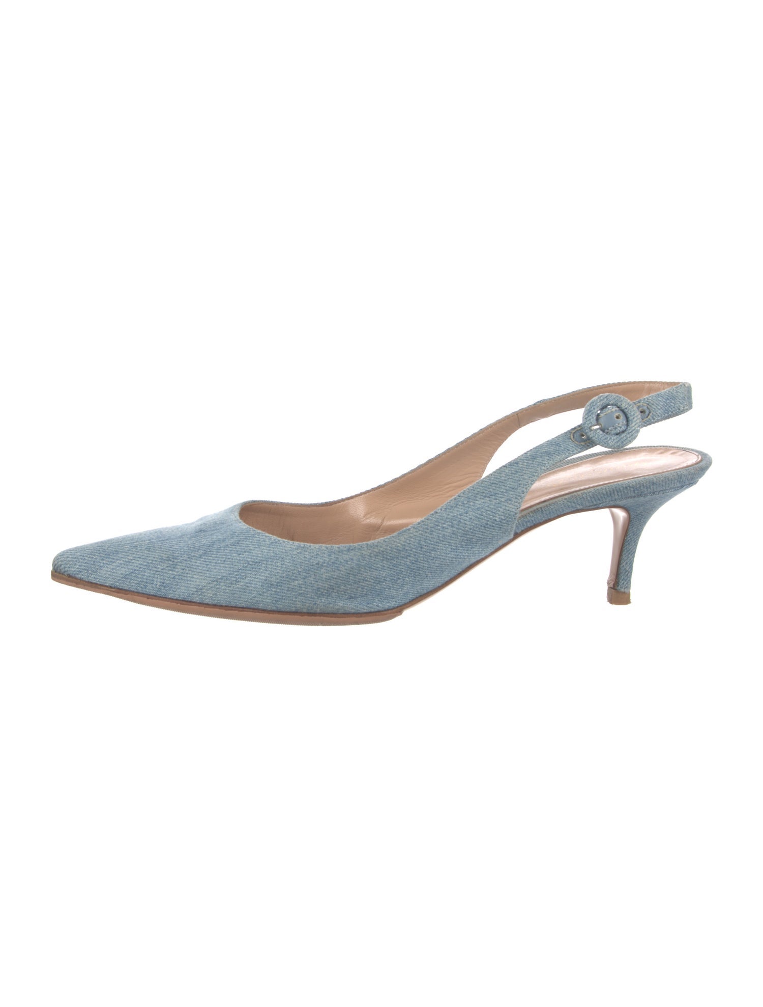 Gianvito Rossi Denim Slingback Pumps