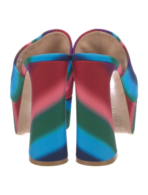 Gianvito Rossi Satin Printed Mules