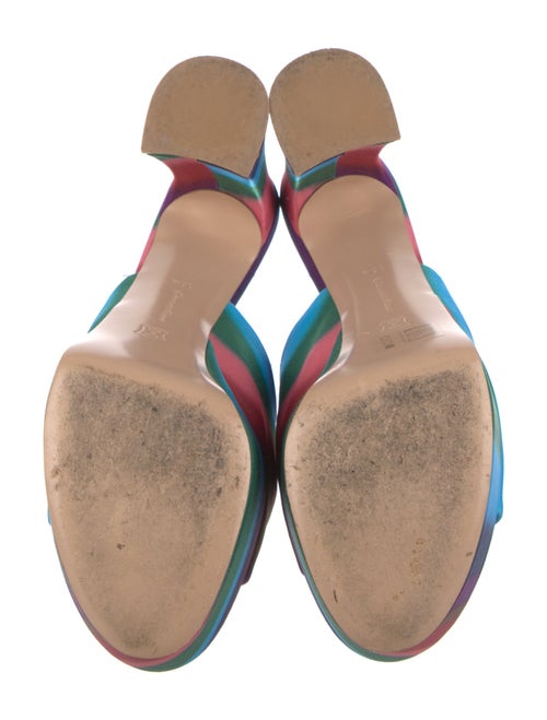 Gianvito Rossi Satin Printed Mules