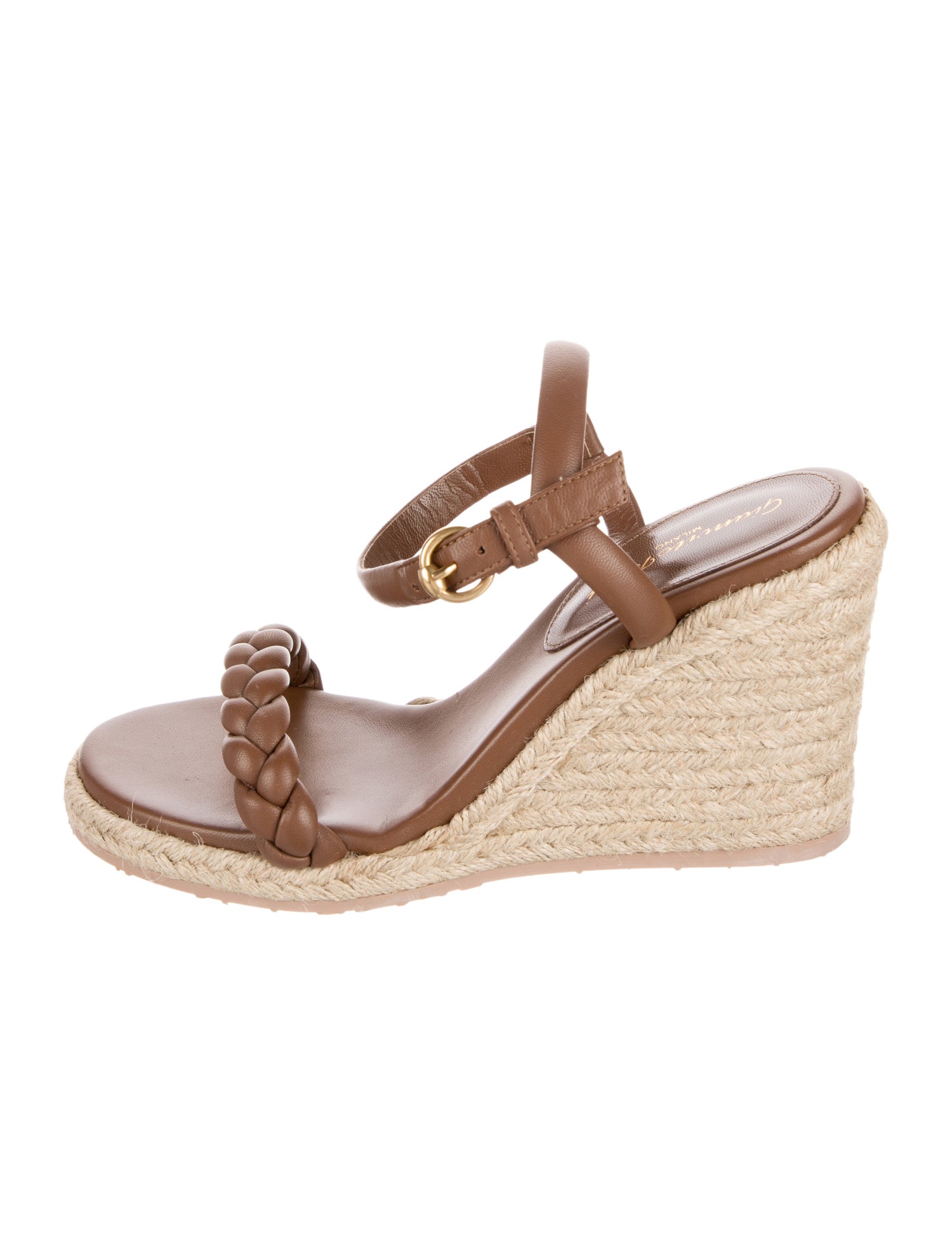 Gianvito Rossi Leather Braided Accents Espadrilles w/ Tags