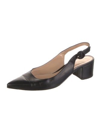 Gianvito Rossi Leather Slingback Pumps