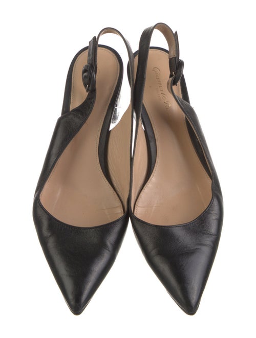 Gianvito Rossi Leather Slingback Pumps