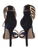Gianvito Rossi Velvet Striped Sandals