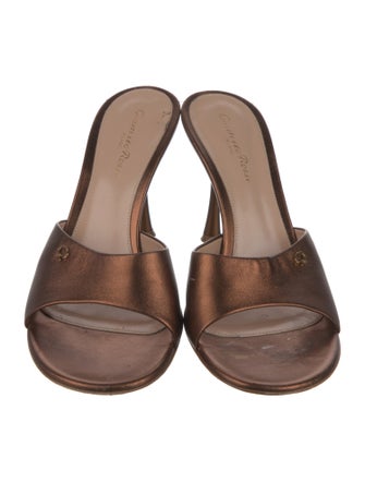 Gianvito Rossi Leather Slides