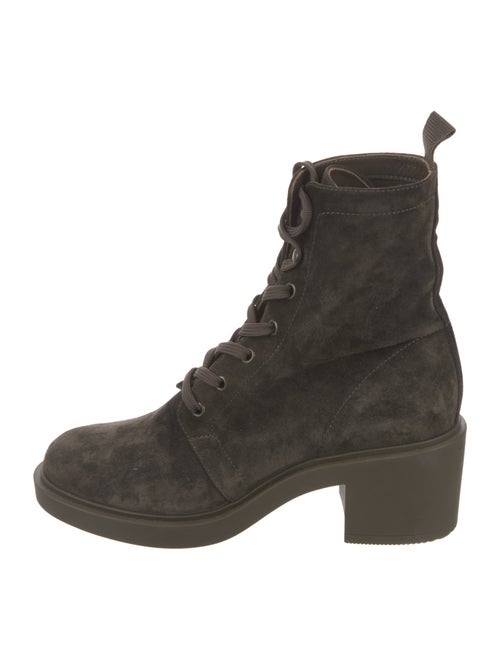 Gianvito Rossi Suede Combat Boots